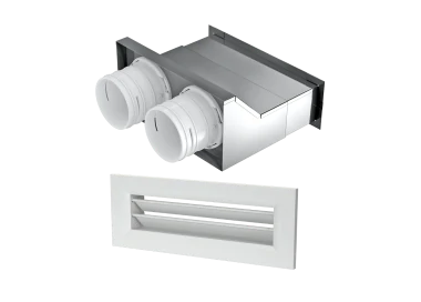 Skrzynka rozprężna długa fi 125 2x75 (AST-125/2x75-300) do rekuperacji