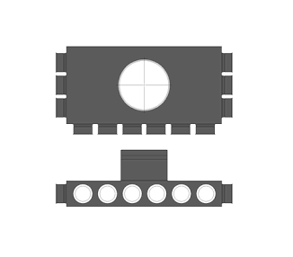 SKRZYNKA ROZDZIELCZA 12x75mm / 160 mm izolowana akustycznie