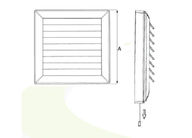 KRATKA WENTYLACYJNA Z ŻALUZJĄ REGULOWANA SZNURKIEM 140X140 MM BIAŁA