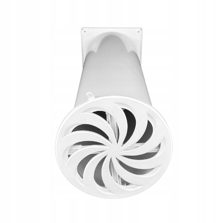 Zestaw wentylacyjny przez ścianę: kratka + rura 50cm + wylot powietrza fi125