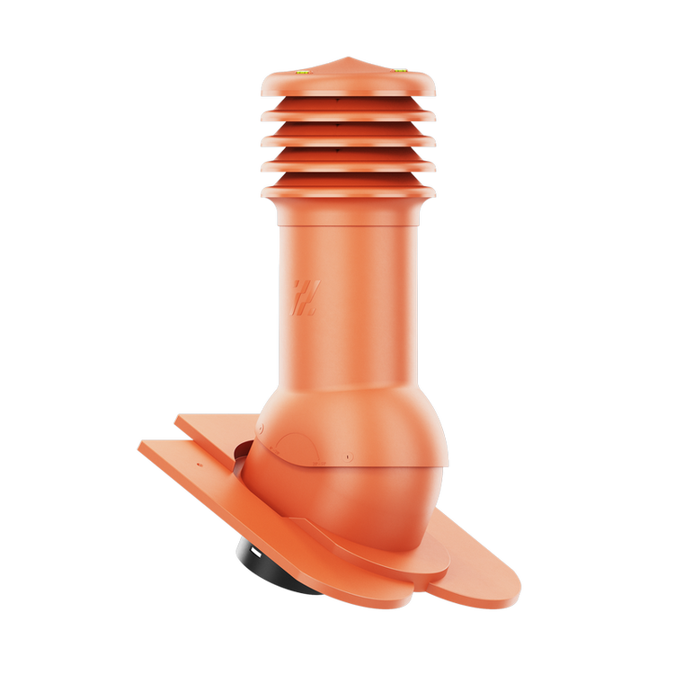 Kominek wentylacyjny do dachówki KARPIÓWKI CEGLASTY RAL 8004 fi150