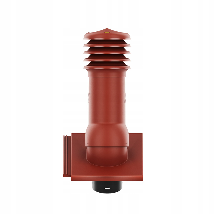 Kominek wentylacyjny do dachówki PLANUM CIEMNOCZERWONY fi125