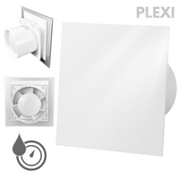 Wentylator łazienkowy dRim fi125 (HS+TS) + FRONT PP Biały połysk