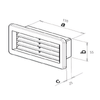 Kratka wentylacyjna 110x55 zakończenie kanału