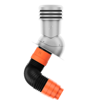 WYRZUTNIA DACHOWA IZOLOWANA kominek wentylacyjny pod gont/papę RAL7036 fi160 + RURA