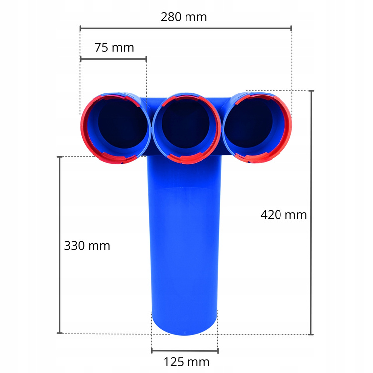 SKRZYNKA ROZPRĘŻNA REKUPERACJA 3x75mm fi 125 AST + USZCZELKI