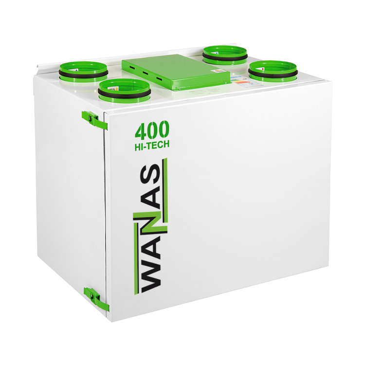 Rekuperator Wanas 400V HI-TECH PIONOWY Centrala wentylacyjna - 400 m3/h