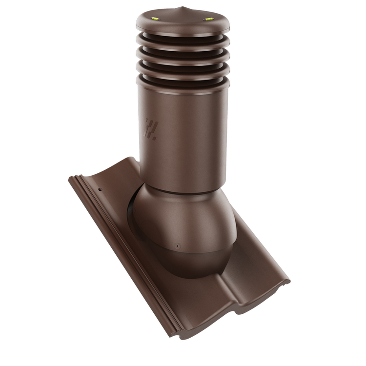 Kominek wentylacyjny IZOLOWANY do dachówki BAŁTYCKA/IKAST/SKAGEN BRĄZOWY fi125
