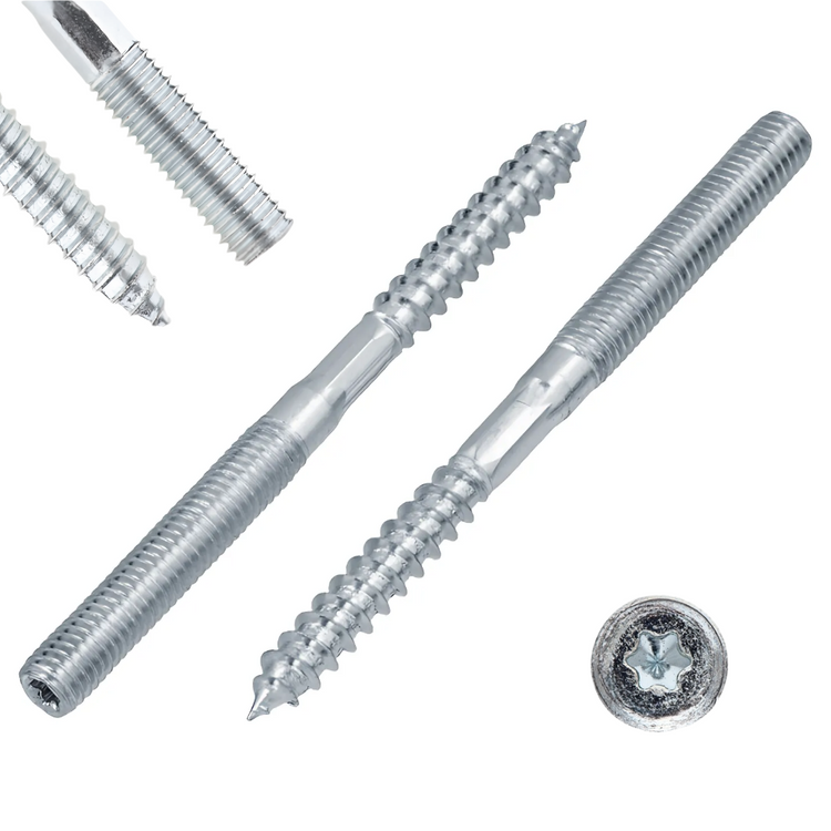 Szpilka dwustronna gwint do drewna metryczny TORX | 1szt. | M8x180 mm