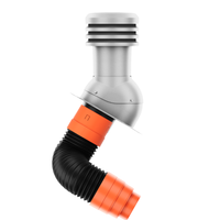 WYRZUTNIA DACHOWA kominek wentylacyjny pod gont/papę RAL7036 fi160 + RURA