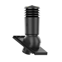 Kominek wentylacyjny IZOLOWANY do dachówki BERGAMO CZARNA GLAZUROWANA fi150