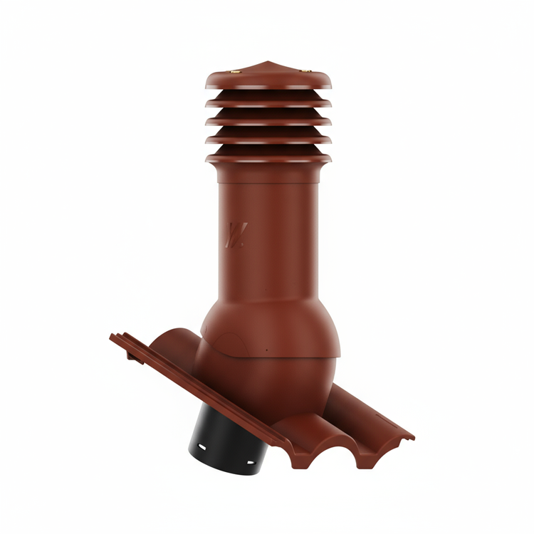 Kominek wentylacyjny do dachówki TAUNUS PFANNE (GRECKA)/ TERRAN DANUBIA KASZTANOWY fi125