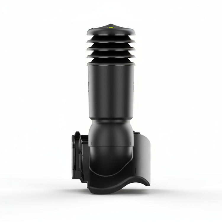 Kominek wentylacyjny IZOLOWANY do dachówki MILANO CZARNY MAT fi150