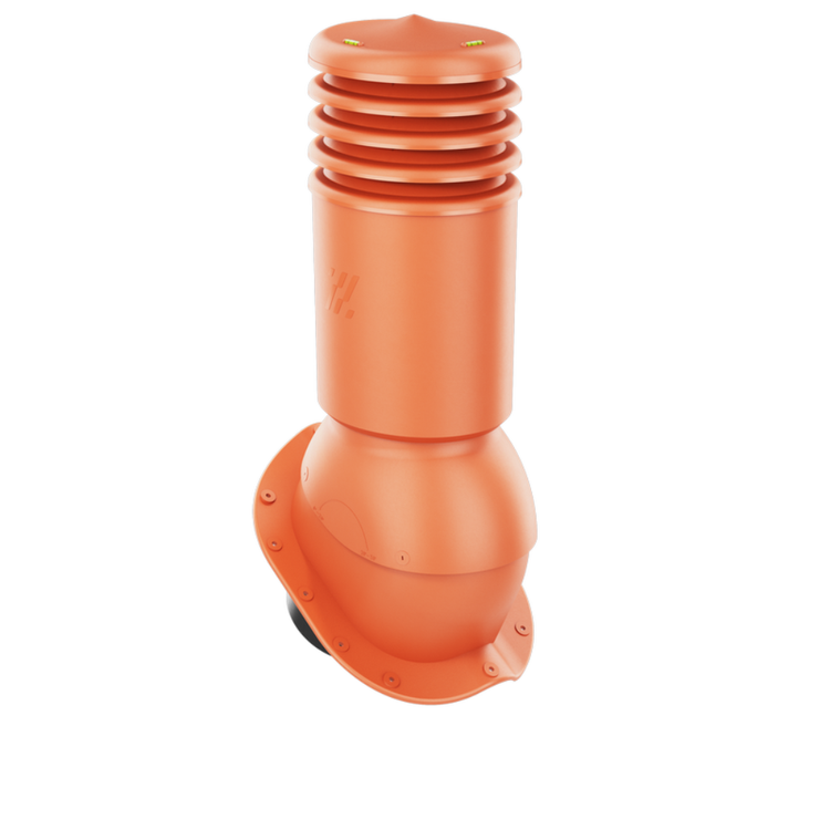 Kominek Wentylacyjny IZOLOWANY WYRZUTNIA fi125mm - Do do Każdej Blachodachówki CEGLASTY RAL 8004