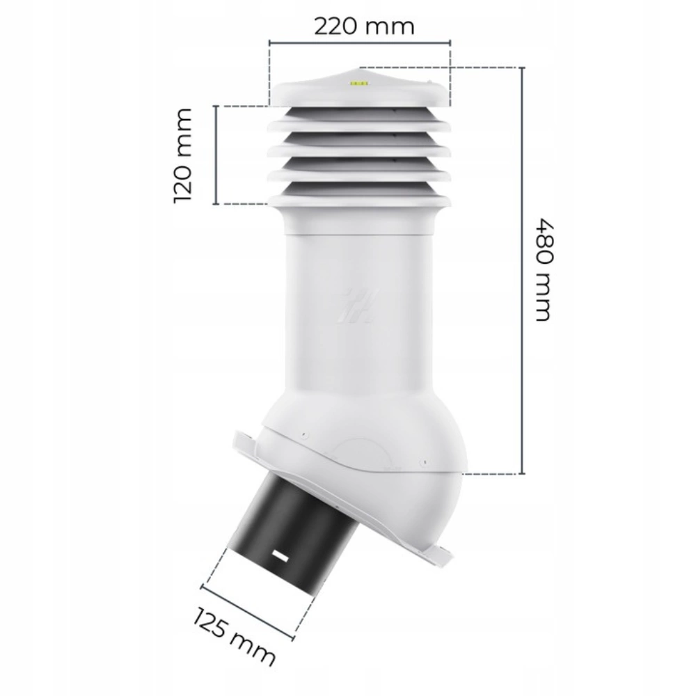 Kominek wentylacyjny do dachówki ALEGRA 9 CZARNA ANGOBA SZLACHETNA fi125 pol_pl_Kominek-wentylacyjny-WYRZUTNIA-do-pokryc-plaskich-BRAZOWY-fi125-6736_1