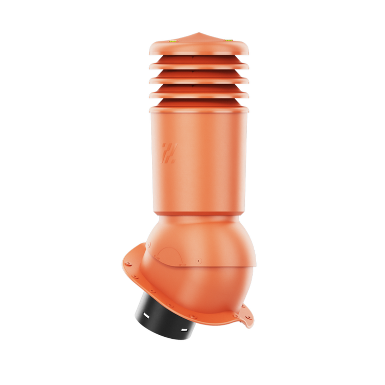 Kominek Wentylacyjny IZOLOWANY WYRZUTNIA fi125mm - Do do Każdej Blachodachówki CEGLASTY RAL 8004