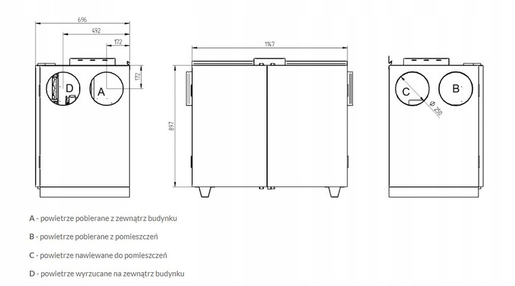 Rekuperator Wanas 815V HI-TECH Centrala wentylacyjna