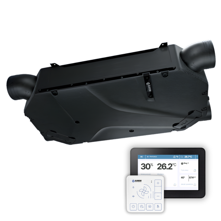 REKUPERATOR Centrala Blauberg VENTS Reneo D 150 VG - NAGRZEWNICA + EPP + BIAŁY PANEL STERUJĄCY