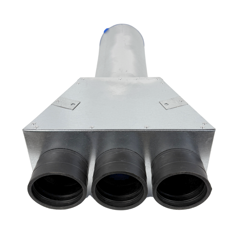 SKRZYNKA ROZPRĘŻNA PRZELOTOWA 3x75mm fi 125 OCYNK GUMA FLEX REKUPERACJA