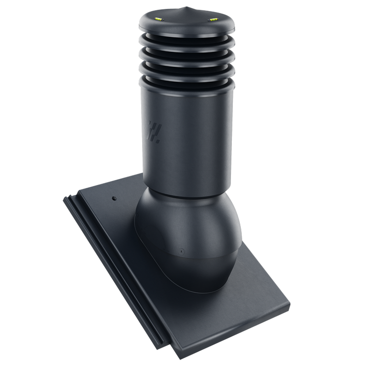 Kominek wentylacyjny IZOLOWANY do dachówki TEVIVA SZARY KRYSZTAŁ CISAR fi125