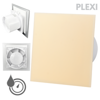 Wentylator łazienkowy dRim fi125 (HS+TS) + FRONT PP Beżowy