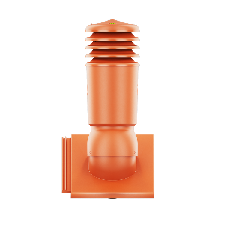 Kominek wentylacyjny IZOLOWANY do dachówki PLANUM CEGLASTY fi125