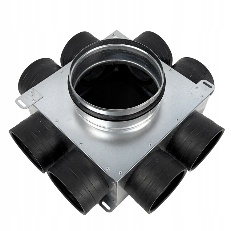 Skrzynka rozdzielcza rozdzielacz rurowy wentylacyjny fi200 / 8x90mm