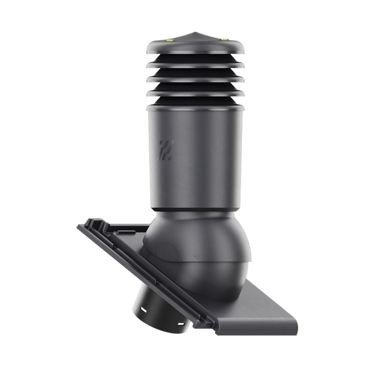 Kominek wentylacyjny IZOLOWANY do dachówki BERGAMO ANTRACYT ANGOBA fi125