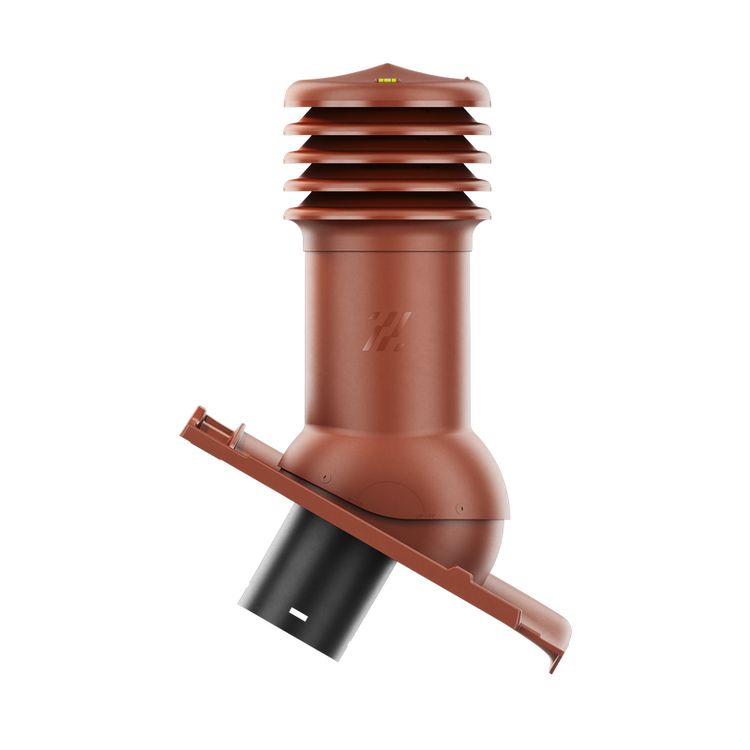 Kominek wentylacyjny do dachówki RUBIN 9V KASZTANOWA GLAZURA fi125