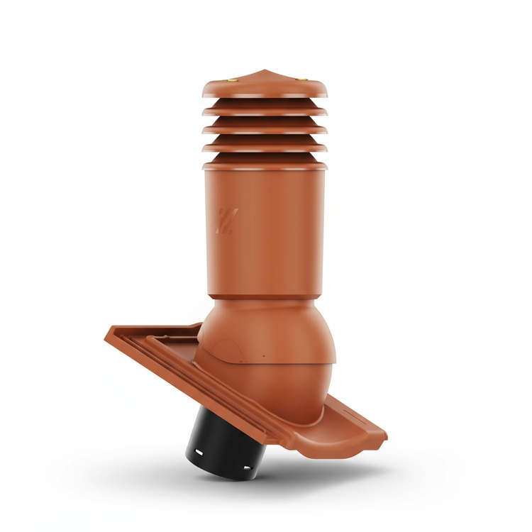 Kominek wentylacyjny IZOLOWANY do dachówki STODO/CONTITION 12 GLAZURA AMADEUS NATUR/NATURALNA fi125