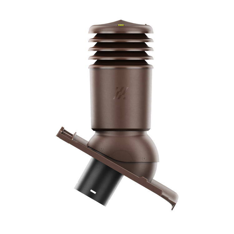 Kominek wentylacyjny IZOLOWANY do dachówki RUBIN 9V BRĄZOWA ANGOBA fi125