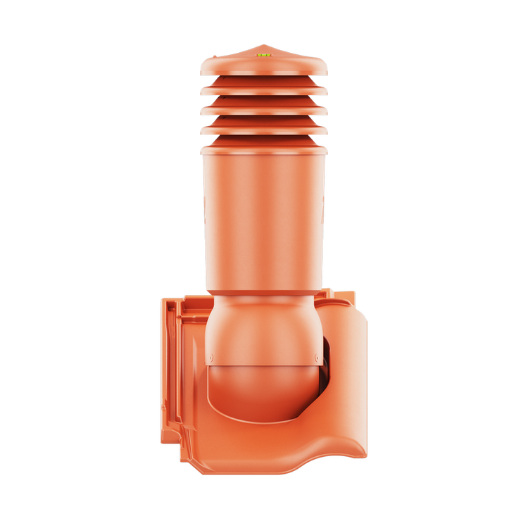 Kominek wentylacyjny IZOLOWANY do dachówki RUBIN 9V CEGLANA/MIEDZIANA ANGOBA fi125