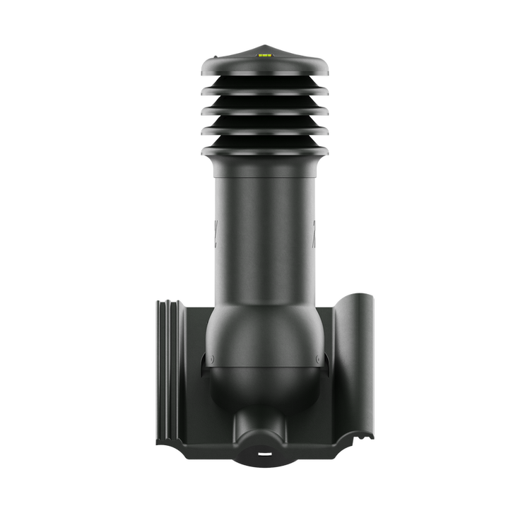 Kominek wentylacyjny do dachówki ROMAŃSKA GRAFITOWY LUMINO/CISAR fi125