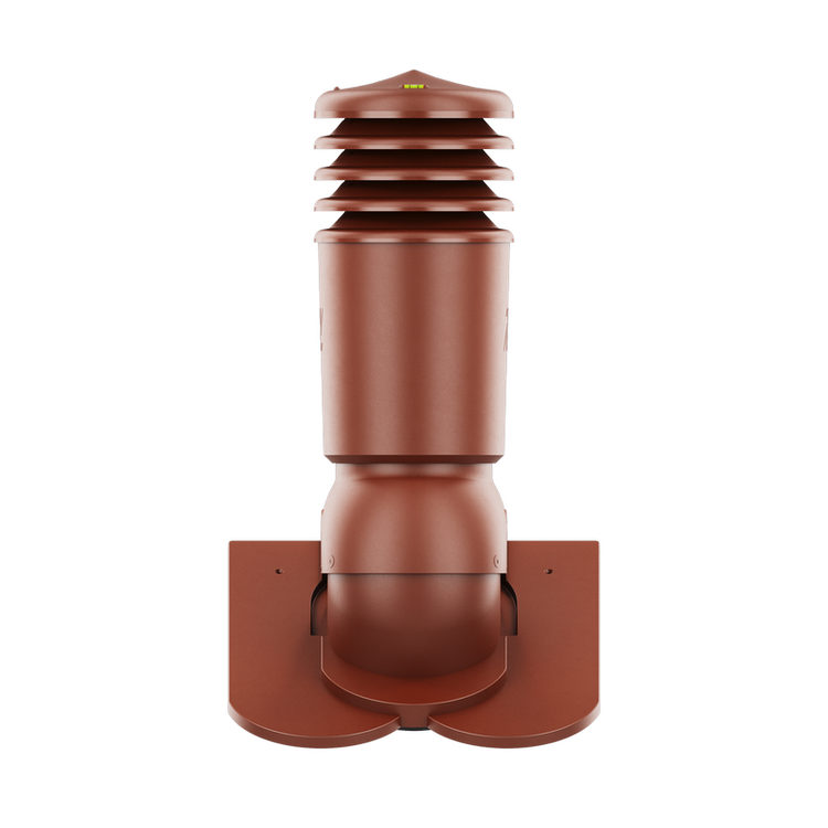 Kominek wentylacyjny IZOLOWANY do dachówki KARPIÓWKI KASZTANOWY fi125