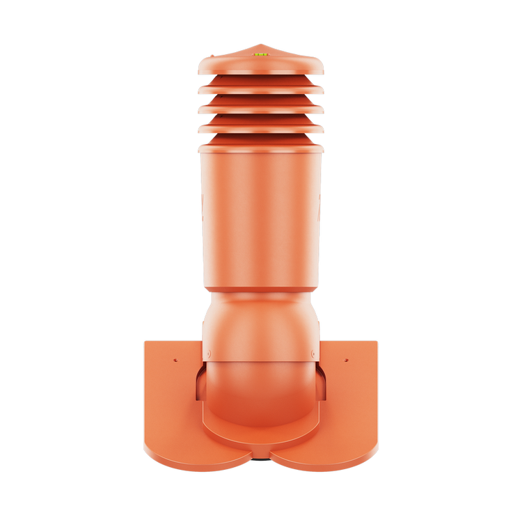 Kominek wentylacyjny IZOLOWANY do dachówki KARPIÓWKI CEGLASTY RAL 8004 fi150