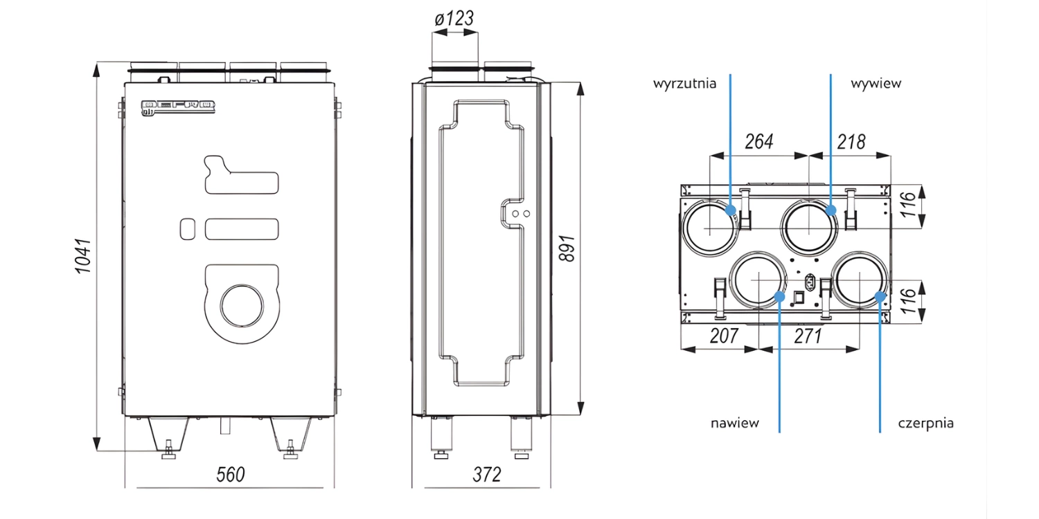 Rekuperator Centrala DEFRO DRX 300 V 350 m3/h - nagrzewnica + panel sterowania pol_pl_Rekuperator-DEFRO-DRT-H-N-350-m3-h-Rekuperacja-Dom-5453_4