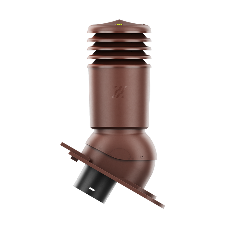 Kominek wentylacyjny IZOLOWANY do dachówki KARPIÓWKI BRĄZOWY RAL 8017 fi150
