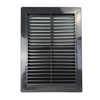 Kratka Osłonka wentylacyjna prostokątna Z SIATKĄ grafitowa NW 140b 140x210 / 179x249 mm