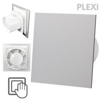 Wentylator łazienkowy dRim fi125 (S) + FRONT PP Szary