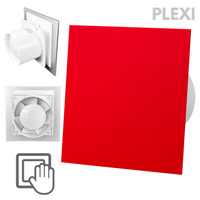 Wentylator łazienkowy dRim fi125 (S) + FRONT PP Czerwony