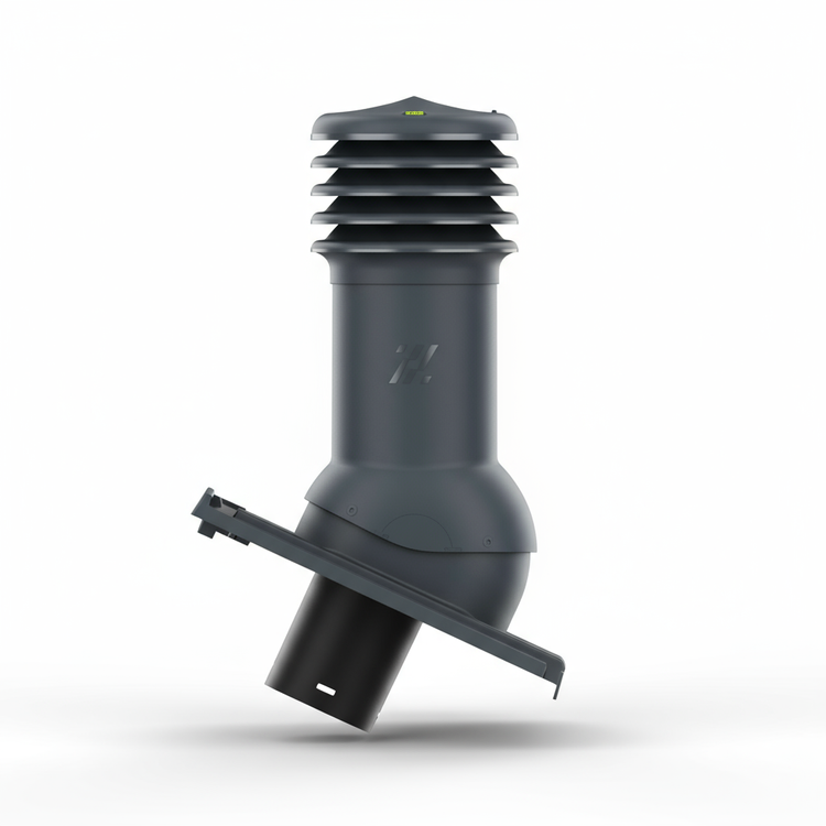 Kominek wentylacyjny do dachówki STODO/CONTITION 12 GLAZURA GRAFITOWA fi150