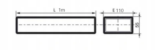 Kanał wentylacyjny płaski 110x55 1m