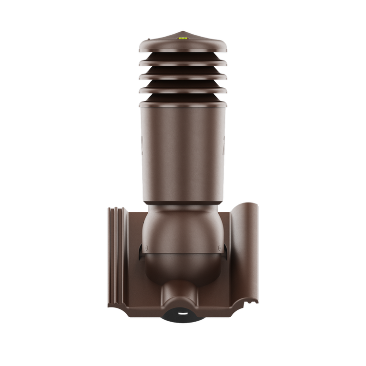 Kominek wentylacyjny IZOLOWANY do dachówki EXTRA BRĄZOWY fi125