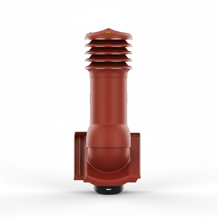 Kominek wentylacyjny do dachówki STODO/CONTITION 12 GLAZURA BRĄZ KASZTAN fi125