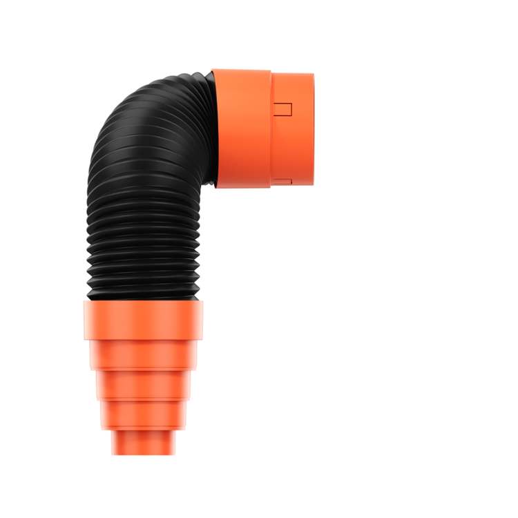 Rura przyłączeniowa do WYRZUTNI kominków wentylacyjnych fi125 dł. 60cm  + REDUKCJA 125/110/100/75 mm