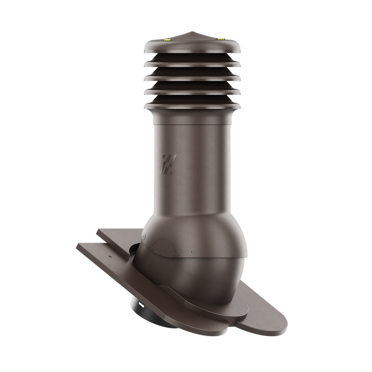 Kominek wentylacyjny do dachówki KARPIÓWKI CIEMNY BRĄZOWY RAL 8019 fi125