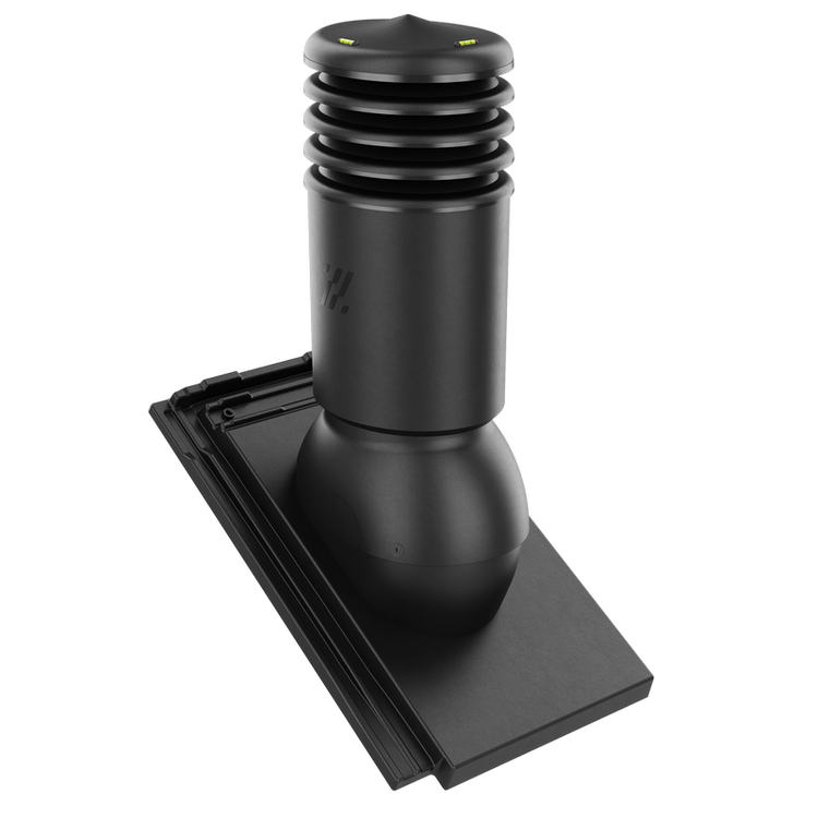 Kominek wentylacyjny IZOLOWANY do dachówki OREA 9 CZARNA ANGOBA SZLACHETNA fi125