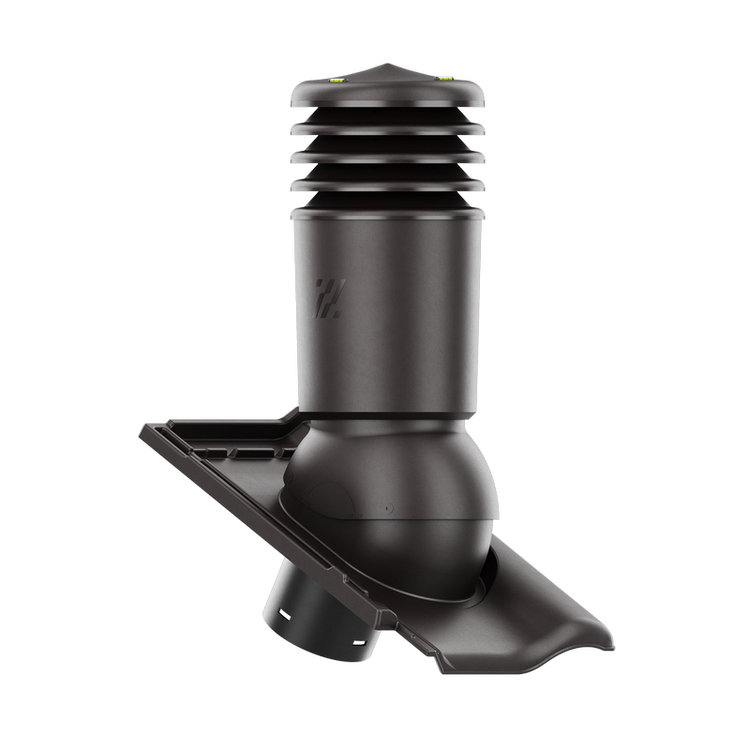 Kominek wentylacyjny IZOLOWANY do dachówki RUBIN 9V TEKOWY GLAZURA fi125