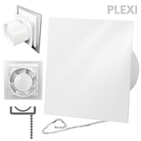Wentylator łazienkowy dRim fi125 (PS) + FRONT PP Biały połysk