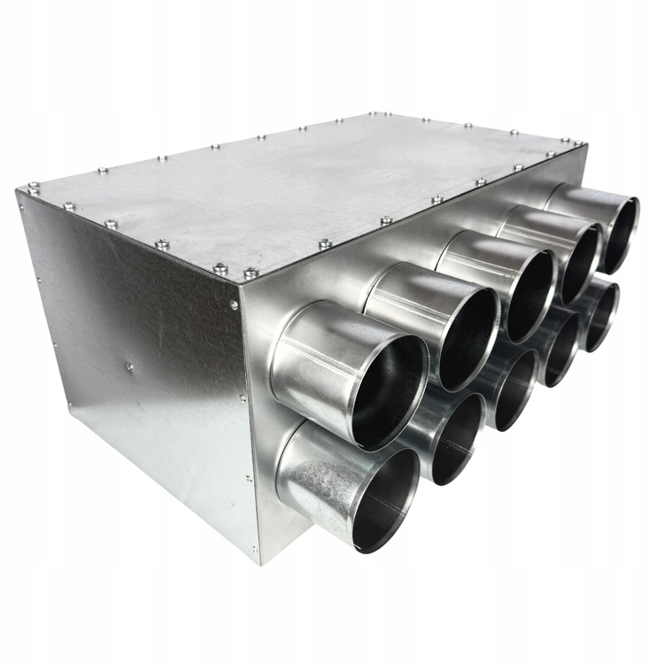 Rozdzielacz wentylacyjny skrzynka rozdzielcza 10x90 mm / fi 200 mm IZOLOWANY